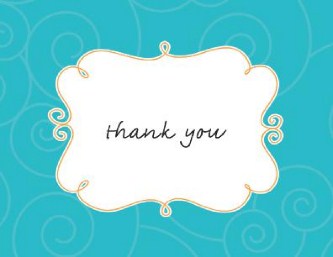 Turquoise Vows Wedding Thank You Cards