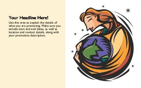 Woman Holding the World Full Colour Oversized Postcards