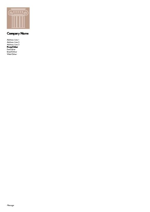 Commanding Column A4 Letterhead