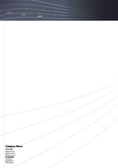 Six-String Strum A4 Letterhead