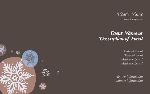 Swirling SnowFlakes Postcard Invitation-Oversized