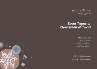 Swirling SnowFlakes Postcard Invitation-Standard