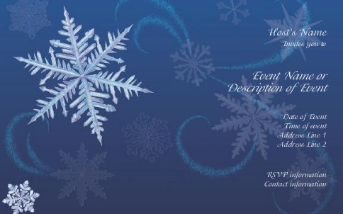 Whirling Flakes Postcard Invitation-Oversized