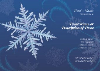 Whirling Flakes Postcard Invitation-Standard