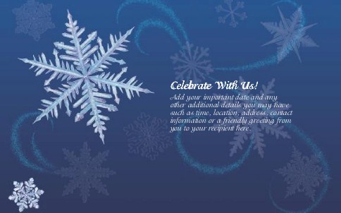 Whirling Flakes Oversized Save the Date  Postcards