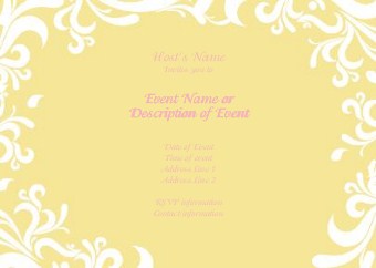 Buttery Yellow Bouquet Postcard Invitation-Standard