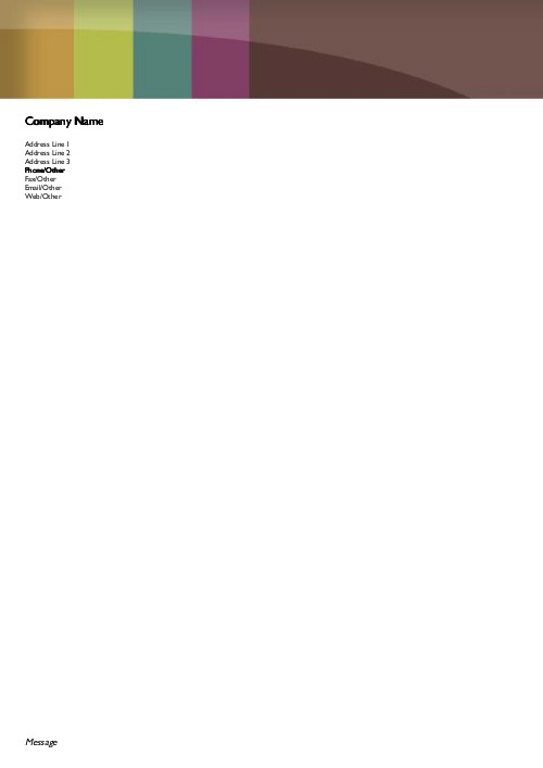 Pantone Prism A4 Letterhead
