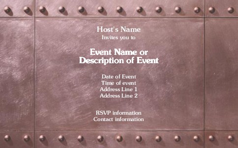 Simply Riveting Postcard Invitation-Oversized