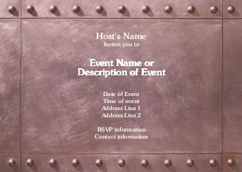 Simply Riveting Postcard Invitation-Standard