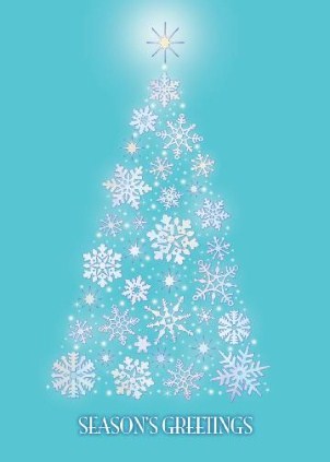 Snowflake Splendor Vertical Christmas Cards