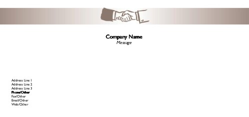 Handshake Full Colour Compliment Slips