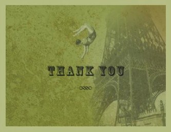 Paris Acrobtique Wedding Thank You Cards