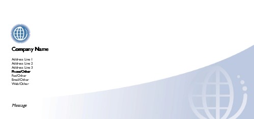 Worldwide Reach Full Colour Compliment Slips
