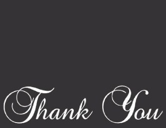 Classic Black and White Flourish Wedding Thank You Cards