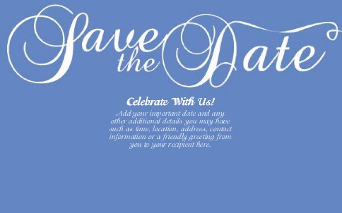 Cornflower Baby Flourish Oversized Save the Date  Postcards