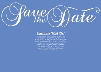 Cornflower Baby Flourish Standard Sized Save the Date Postcards