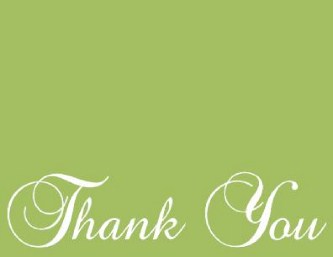 Dark Citron Flourish Wedding Thank You Cards