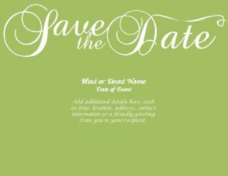 Dark Citron Flourish Large Save the Date Magnets