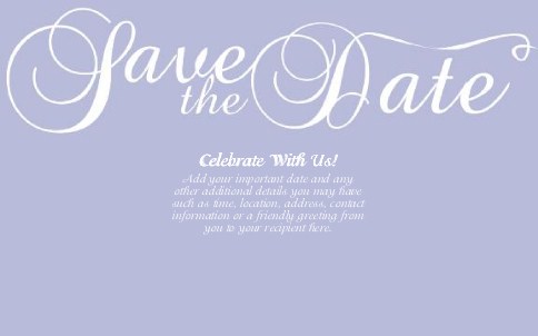 Lavender Flourish Oversized Save the Date  Postcards