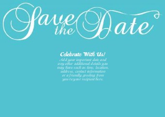 Mayfair Flourish Standard Sized Save the Date Postcards