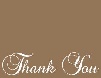 Milk Chocolate Flourish Wedding Thank You Cards