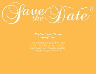 Tangerine Flourish Large Save the Date Magnets