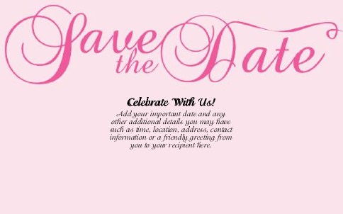 Watermelon Flourish Oversized Save the Date  Postcards