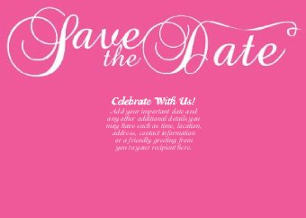 Watermelon Flourish Standard Sized Save the Date Postcards