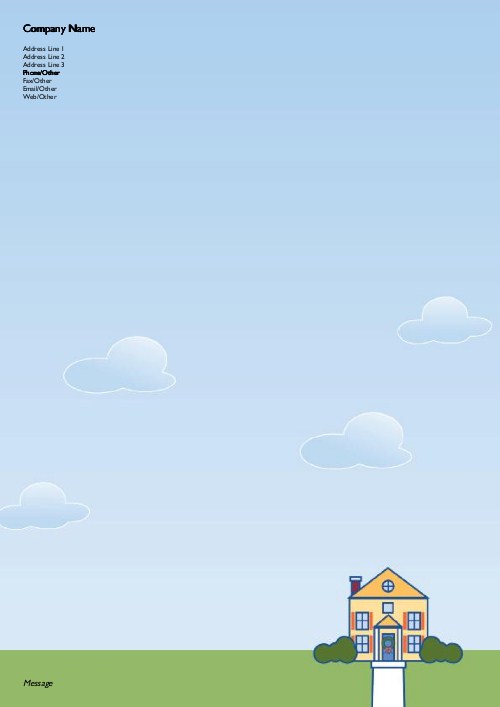 Comforts of Home A4 Letterhead
