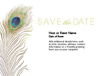Peacock Plume Large Save the Date Magnets