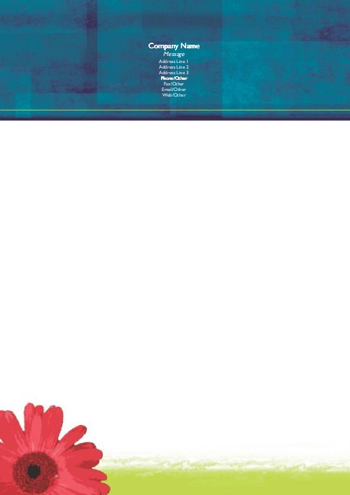 Splash of Red A4 Letterhead
