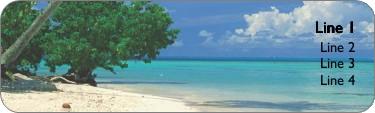 Deserted Beach Return Address Labels