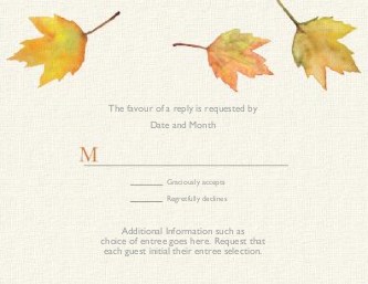 Falling for Love Reply Cards