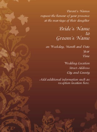 October Skies Wedding Invitations