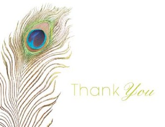 Peacock Plume Wedding Thank You Cards