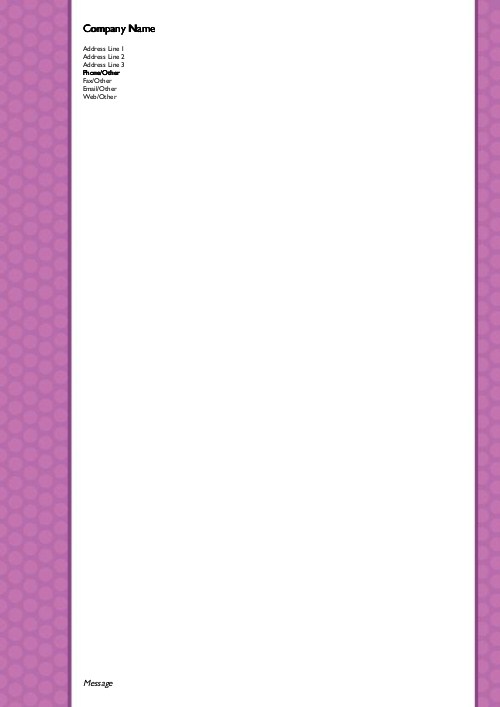Perky Polka Dots A4 Letterhead