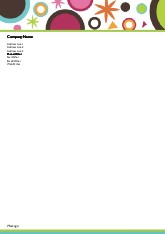 Scattered Shapes A4 Letterhead