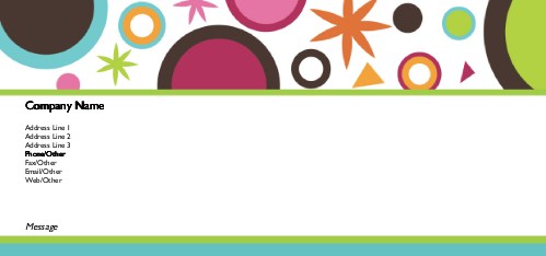 Scattered Shapes Full Colour Compliment Slips
