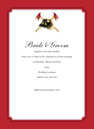 To the Rescue Wedding Invitations