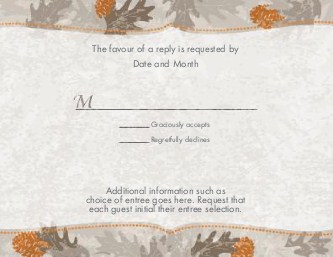 Autumn Romance Reply Cards