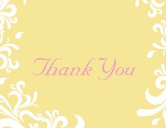 Buttery Yellow Bouquet Wedding Thank You Cards