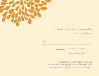 Golden Bloom Reply Cards