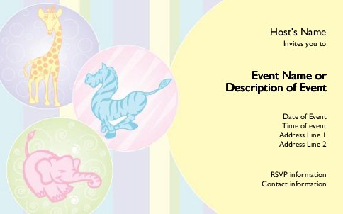 Baby Zoo Postcard Invitation-Oversized