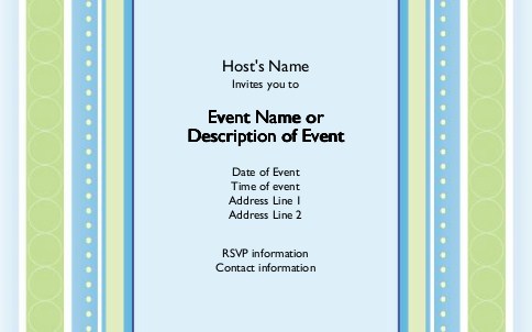 Circles and Dots Postcard Invitation-Oversized