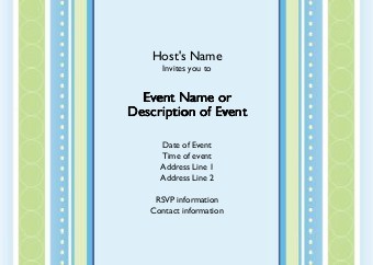 Circles and Dots Postcard Invitation-Standard