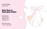 Hey, Baby Girl! Postcard Invitation-Oversized