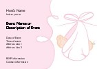 Hey, Baby Girl! Postcard Invitation-Standard