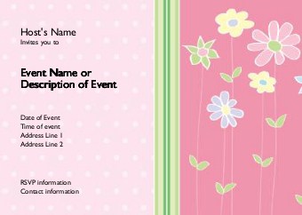 Polka A Dot Springtime Postcard Invitation-Standard