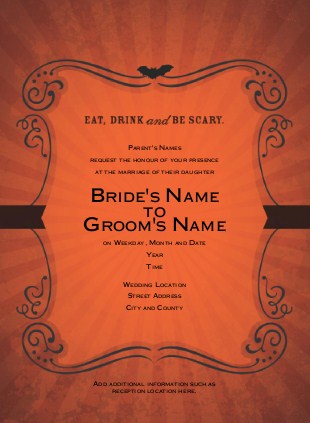 Bat-tacular Betrothal Wedding Invitations