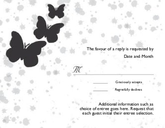 Butterfly Tag Reply Cards